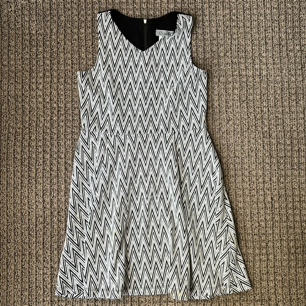 Tween leather knit dress